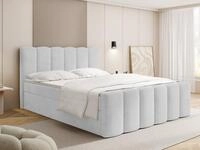 WFL GROUP Boxspringbett Serenity mit Bettkasten, Boucle oder Samt, hohes...