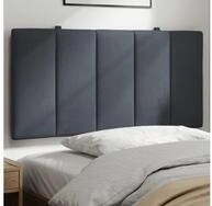 vidaXL Kopfteil vidaXL Kopfteilkissen "Hanko" Dunkelgrau 100 cm Samt