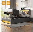 STILVORA Polsterbett 90x190 mit Bettkasten,Jugendbett Bettgestell mit