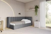 ALTDECOR Jugendbett HUGY (Jugendbett mit Bettkasten und Lattenrost, Polsterbett...