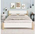 OKWISH Holzbett Kinderbett Jugendbett (mit Kiefernholzrahmen und Mittelfu&szlig;,...