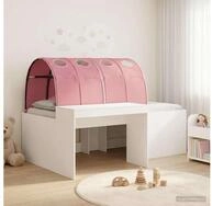 vidaXL Bettgestell vidaXL Bettgestell mit Tunnel 3 Stk. Wei&szlig; und Rosa...