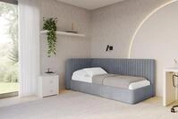 ALTDECOR Jugendbett AURY (Jugendbett mit Bettkasten und Lattenrost, Polsterbett...