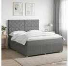 vidaXL Bettgestell vidaXL Boxspringbett mit Matratze Dunkelgrau 140 x 200 cm...