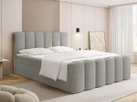 WFL GROUP Boxspringbett Serenity mit Bettkasten, Boucle oder Samt, hohes...