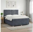vidaXL Bettgestell vidaXL Boxspringbett mit Matratze Dunkelgrau 140 x 190 cm...