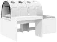 vidaXL Bett Bett mit Tunnel 3 stk. Artisian Eiche und Wei&szlig; Holzwerkstoff...