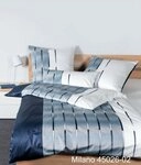 Janine Bettw&auml;sche Mako-Satin Bettw&auml;sche 200X200+2x80x80 MILANO blau, Bettbezug