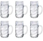 ich-zapfe Bierkrug Bierglas, Bierkrug, Ma&szlig;krug, Bierseidel 6er Set Biergl&auml;ser,