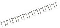 GBC Thermo-Bindemappe Drahtbinder&uuml;cken 21 Ringe 14mm VE=100 St&uuml;ck schwarz, (