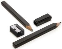 MOLESKINE Bleistift Bleistift-Set schwarz VE=2 Stifte, 1 Kappe, 1 Anspitzer
