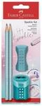 Faber-Castell Bleistift Grip Sparkle Bleistift-Set B ocean metallic 1 Set
