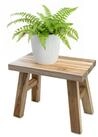 Spetebo Blumenhocker Teakholz Blumensitzbank natur rechteckig (Anzahl, 1 St.,