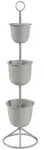 en.casa Blumenst&auml;nder, &raquo;Alphen&laquo; mit 3 T&ouml;pfen 110x&Oslash;28cm Metall Hellgrau...