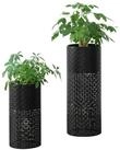 en.casa Blumenst&auml;nder (2 St), Virton Blumenk&uuml;bel 2er Set Schwarz