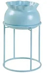 en.casa Blumenst&auml;nder, &raquo;Assen&laquo; Metall 38 x 23,5 cm Hellblau blau 23.5 cm x...
