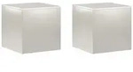 vidaXL Blumenst&auml;nder Pflanzenst&auml;nder 2 pcs Silber 40 x 40 x 40 cm Stahl (2 St)