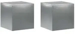 vidaXL Blumenst&auml;nder Pflanzenst&auml;nder 2 pcs Silber 40 x 40 x 40 cm Edelstahl...