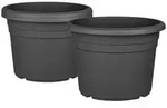 BigDean Blumentopf Pflanzk&uuml;bel aus Kunststoff rund (Set, 3 St., Blument&ouml;pfe),