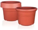 BigDean Blumentopf Pflanzk&uuml;bel aus Kunststoff rund (Set, 6 St., Blument&ouml;pfe),