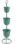 en.casa Blumenst&auml;nder, &raquo;Alphen&laquo; mit 3 T&ouml;pfen 110x&Oslash;28cm Metall Gr&uuml;n gr&uuml;n...