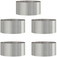 vidaXL Blumentopf Pflanzenring 5 Stk. Silber 40 x 40 x 20 cm Edelstahl (5 St)