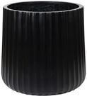 VIVANNO Pflanzk&uuml;bel Fiberglas VEKRA ARC Rund - Schwarz Geriffelt (1 St), 42x40...