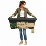 BigDean Blumenkasten Blumenk&uuml;bel Jumbo Anthrazit (Set, 3 St), 60-Liter-Volumen,