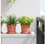 vidaXL Hochbeet vidaXL Runder Blumentopf 24 stk. Ziegelrot &Oslash; 15 x 12 cm...