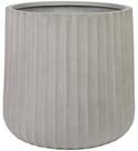 VIVANNO Pflanzk&uuml;bel Fiberglas VEKRA ARC Rund - Betongrau Geriffelt (1 St),...