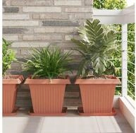 vidaXL Hochbeet vidaXL Quadratisches Blumentablett 6 stk. Ziegelrot 32 x 32 x...