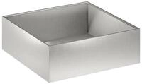 vidaXL Blumentopf Garten-Pflanzgef&auml;&szlig; Silber 60 x 60 x 20 cm Edelstahl (1 St)