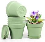 LuxusKollektion Blumentopf Blumentopf Untersetzer Ablaufl&ouml;cher 6er Set Gr&uuml;n...