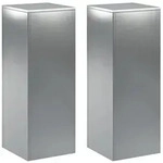 vidaXL Blumenst&auml;nder Pflanzenst&auml;nder 2 pcs Silber 30 x 30 x 80 cm Edelstahl...