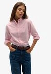 Hemdbluse SUPERDRY "SLIM OXFORD BD L/S SHIRT", Damen, Gr. M, rosa (city pink chambray