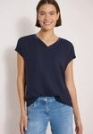 CECIL Kurzarmbluse Solid Mat- Mix Blouse