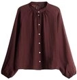 OPUS Blusenshirt braun,Casual,Lyocell,Unifarben,Rundhals,Lang,Oversized