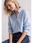 STREET ONE Langarmbluse mit Knopfleiste blau 34 EU