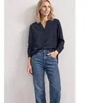 STREET ONE Langarmbluse aus softer Viskose blau 34 EU