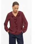 s.Oliver Langarmbluse Bluse Bluse aus Crinkle-Chiffon mit Volants