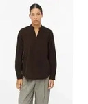 s.Oliver Langarmbluse Bluse Feincord-Bluse mit Stehkragen