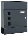 Profirst Wandbriefkasten Mail PM 830 Briefkasten (Anthrazit), Zeitungsbox