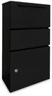 relaxdays Paketbriefkasten Paketbox Metall, schwarz