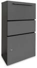 relaxdays Paketbriefkasten Paketbox Metall (1-St), Dunkelgrau