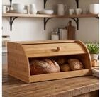 MCW Brotkasten MCW-B80, Bambus, Oberseite als Ablage nutzbar, Rolldeckel, Knauf...