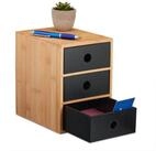 relaxdays Schreibtischaufsatz Schreibtisch Organizer mit 3 Schubladen, (1-St)