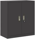 vidaXL Aktenschrank 80 x 40 x 90 cm Aufbewahrungsschrank mit Speicher Schwarz