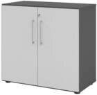 b&uuml;m&ouml; Aktenschrank smart B&uuml;roschrank - 2 Ordnerh&ouml;hen Dekor: Graphit/Grau