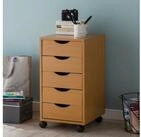 FINEBUY Rollcontainer 5 Schubladen Kinder Standcontainer B&uuml;rocontainer...