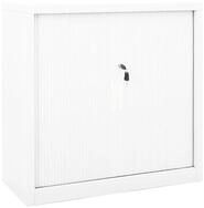 vidaXL Aktenschrank Schrank mit Schiebet&uuml;r Wei&szlig; 90x40x90 cm Stahl (1-St)